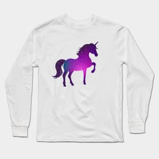 Bright Sparkle Glitter Unicorn Long Sleeve T-Shirt